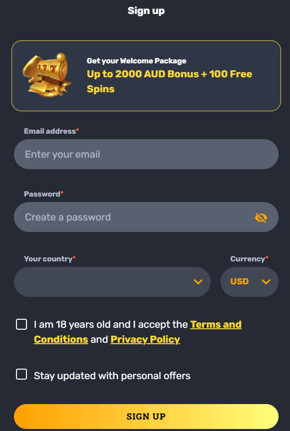 Registration roketplay